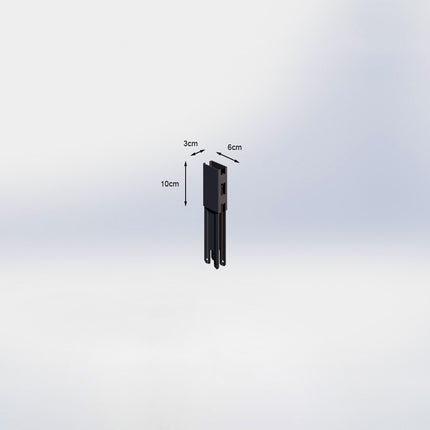 Verlengstuk - H10 x B3 x D6 cm - Antraciet