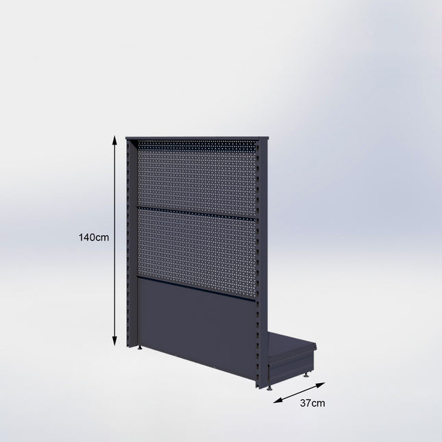 Haupteinheit Perforation Anthrazit H:140/37