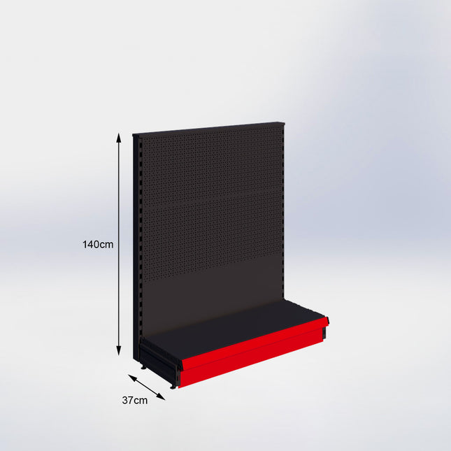 Head unit Perforation Black h:140/47