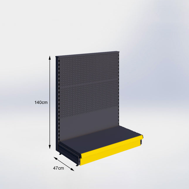 Head unit Perforation Anthracite H:140/47