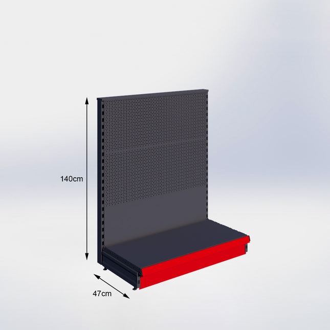 Head unit Perforation Anthracite H:140/47