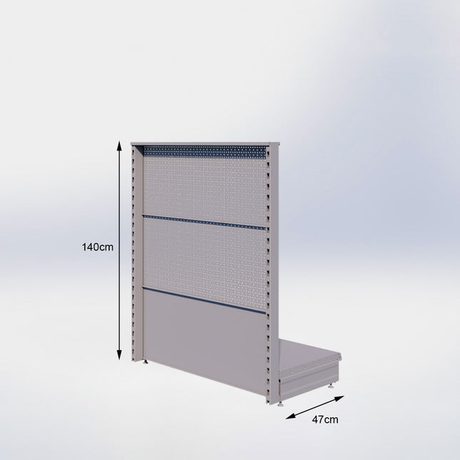 Haupteinheit Perforation Grau h:140/47