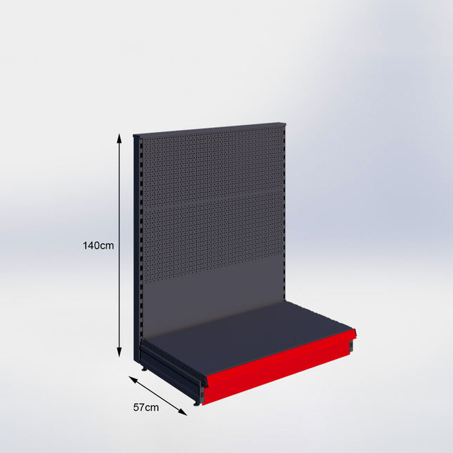 Head unit Perforation Anthracite H:140/57