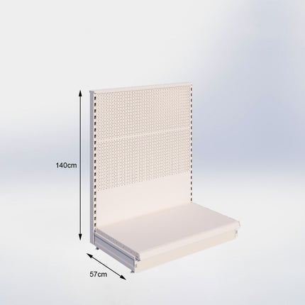 Haupteinheit Perforation Cremeweiß h:140/57