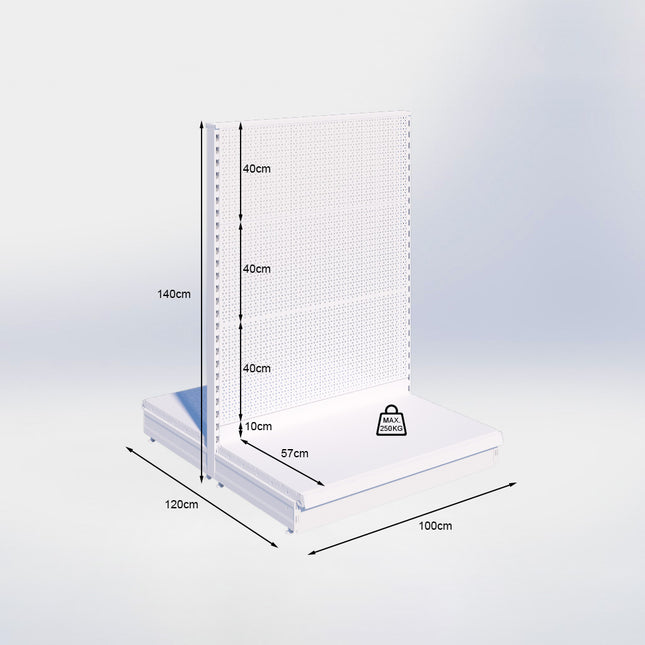 Center position Perforation White h:140/57