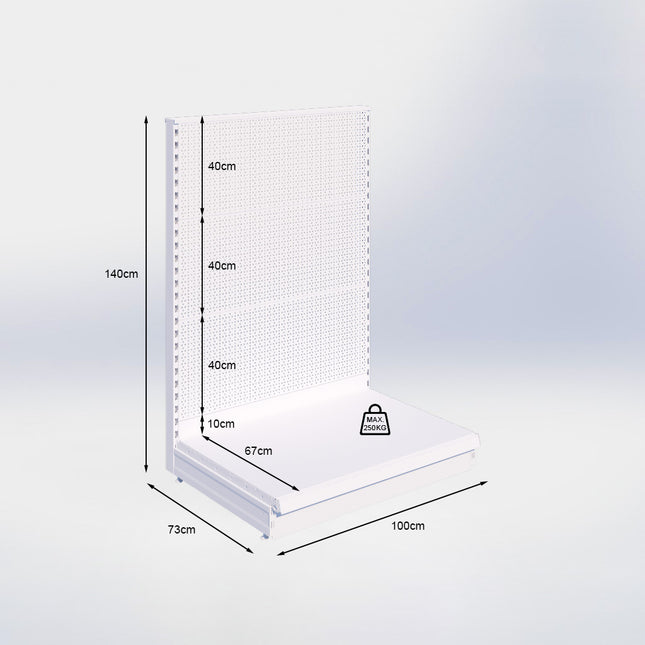 Kopstelling Perforatie Zwart h:140/67