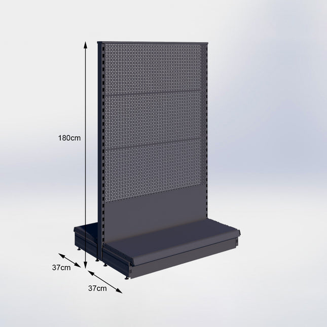 Middenstelling Perforatie Antraciet h180/37