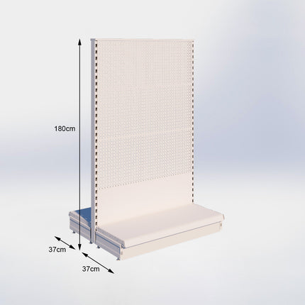 Middenstelling Perforatie Crème Wit h180/37