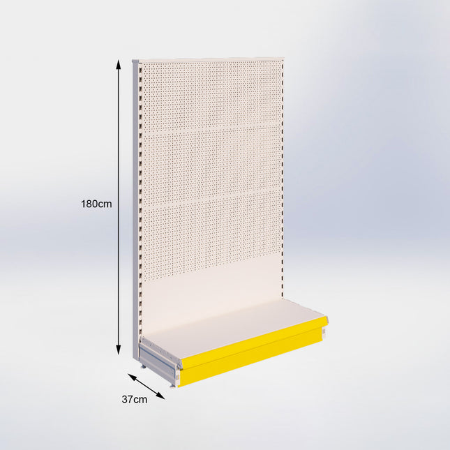 Kopstelling Perforatie Crème Wit h180/37