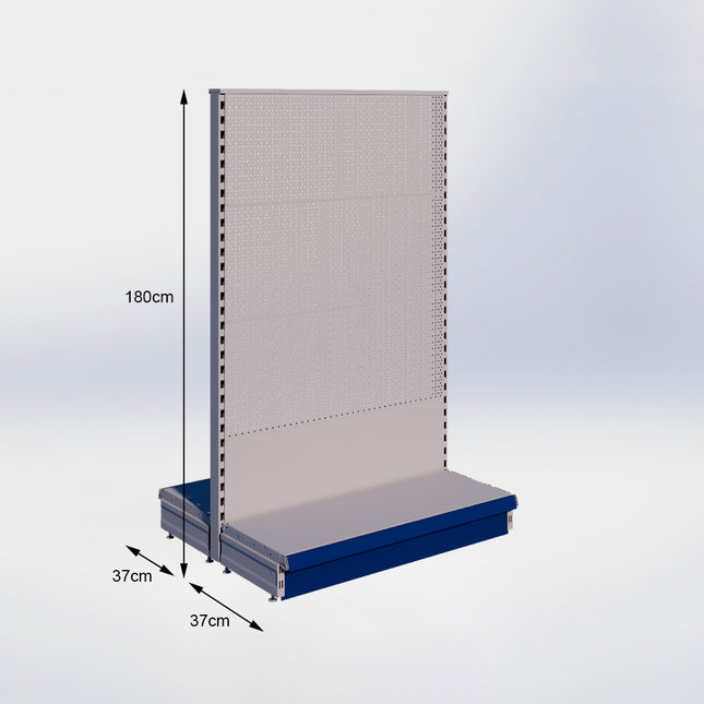 Mittelregal Perforation Grau h180/37