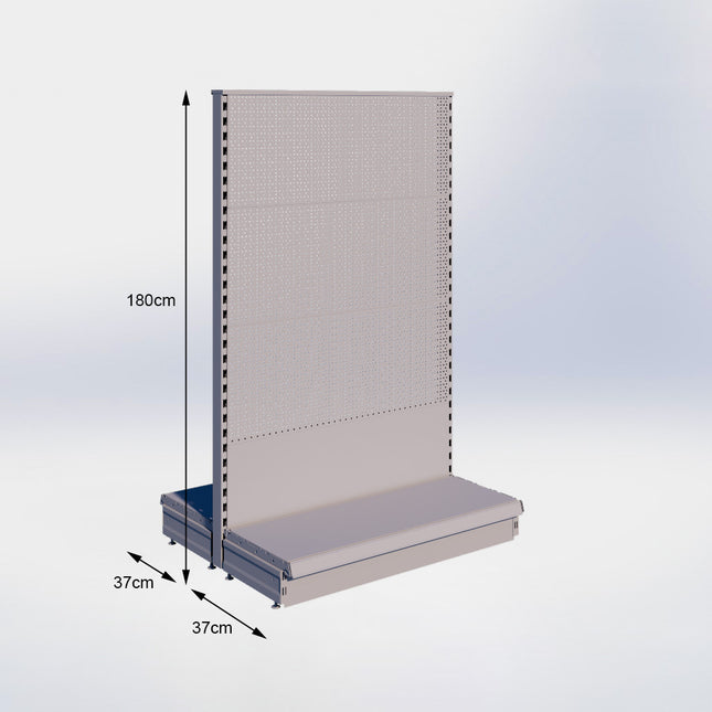 Mittelregal Perforation Grau h180/37