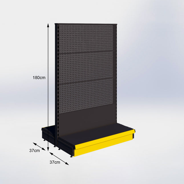 Middenstelling Perforatie Zwart h180/37