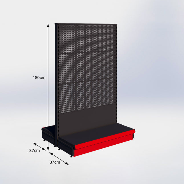 Middenstelling Perforatie Zwart h180/37