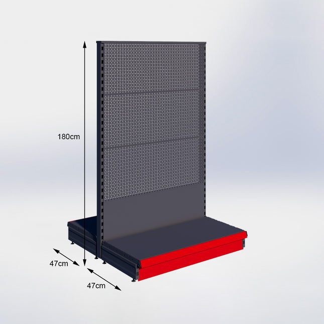 Middenstelling Perforatie Antraciet h180/47