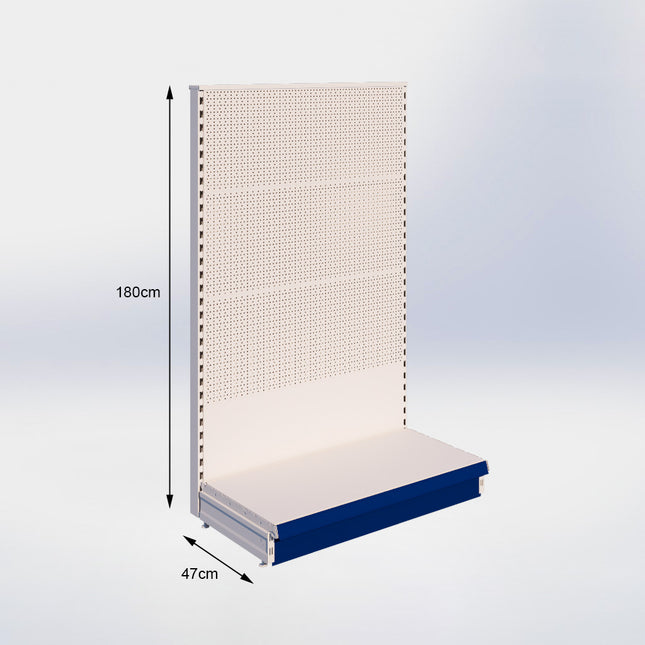 Kopstelling Perforatie Crème Wit h180/47