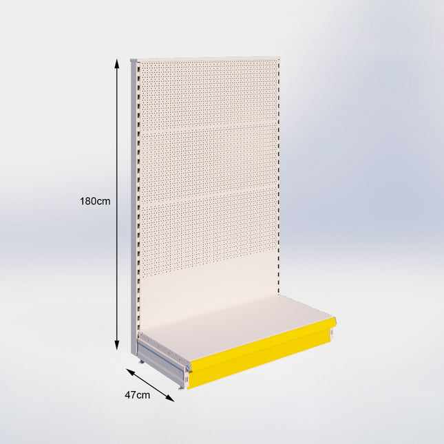 Kopstelling Perforatie Crème Wit h180/47