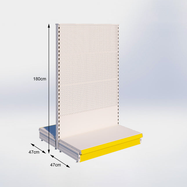 Middenstelling Perforatie Crème Wit h180/47