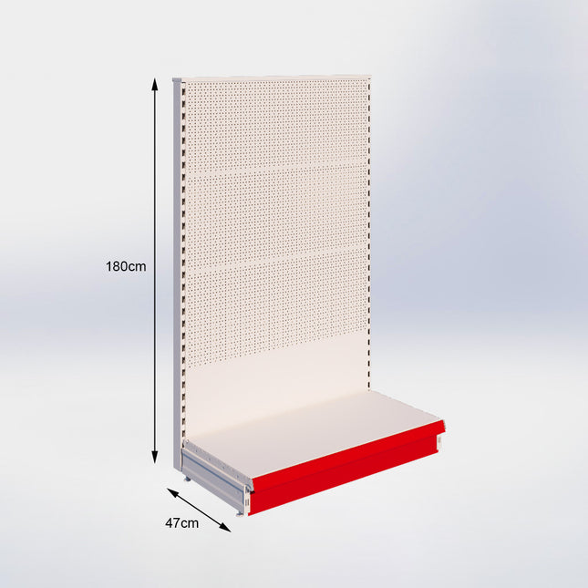 Kopstelling Perforatie Crème Wit h180/47