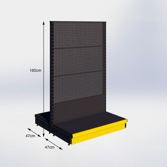 Middenstelling Perforatie Zwart h180/47