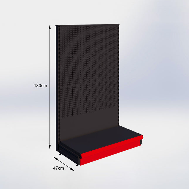 Kopstelling Perforatie Zwart h180/47