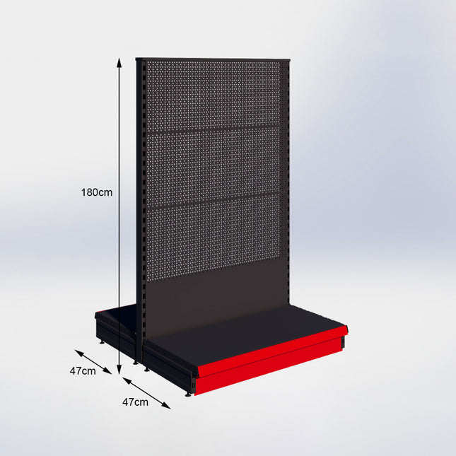 Middenstelling Perforatie Zwart h180/47