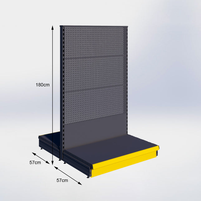 Middenstelling Perforatie Antraciet h180/57