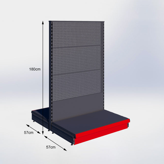 Middenstelling Perforatie Antraciet h180/57