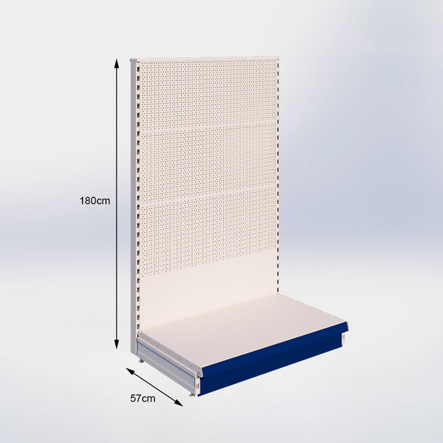 Kopstelling Perforatie Crème Wit h180/57