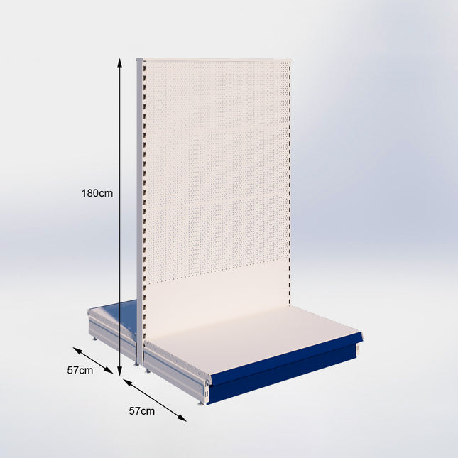 Middenstelling Perforatie Crème Wit h180/57