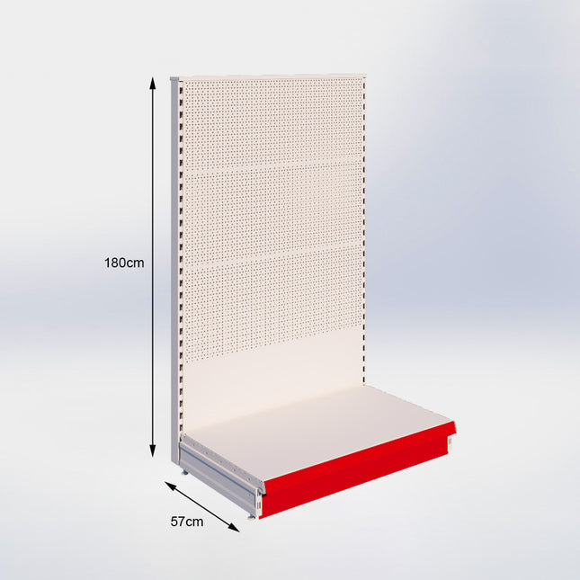 Kopstelling Perforatie Crème Wit h180/57