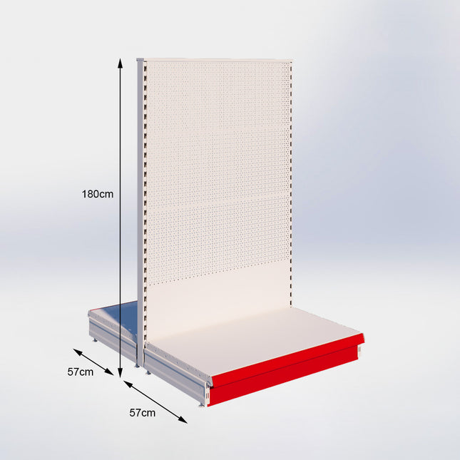 Middenstelling Perforatie Crème Wit h180/57