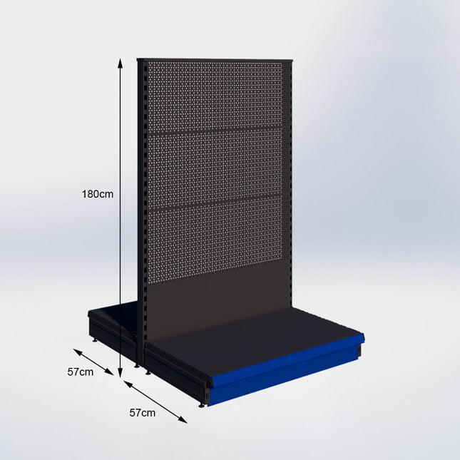 Middenstelling Perforatie Zwart h180/57