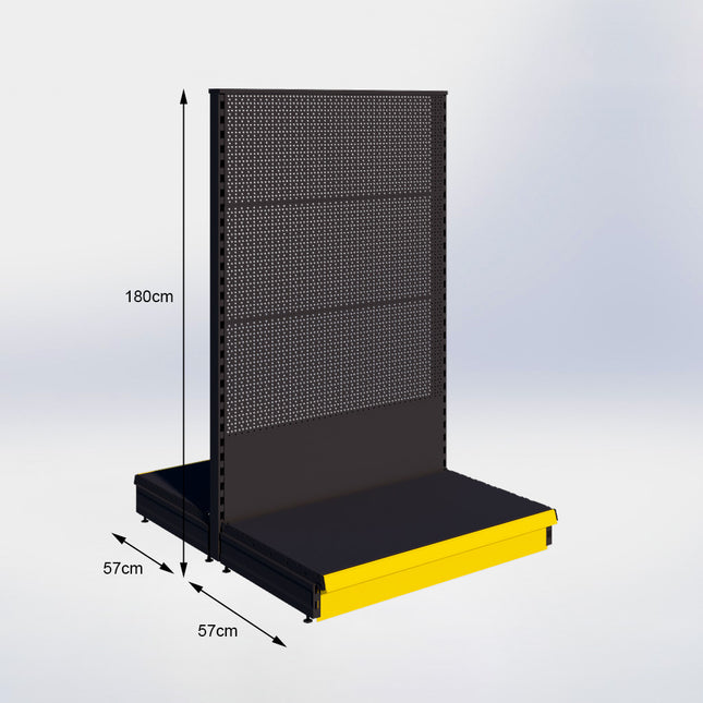 Middenstelling Perforatie Zwart h180/57