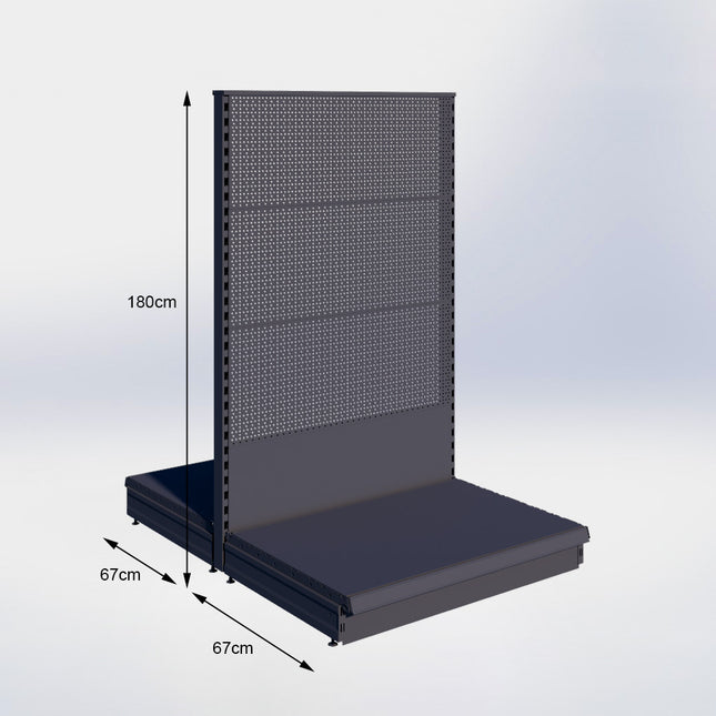 Middenstelling Perforatie Antraciet h180/67