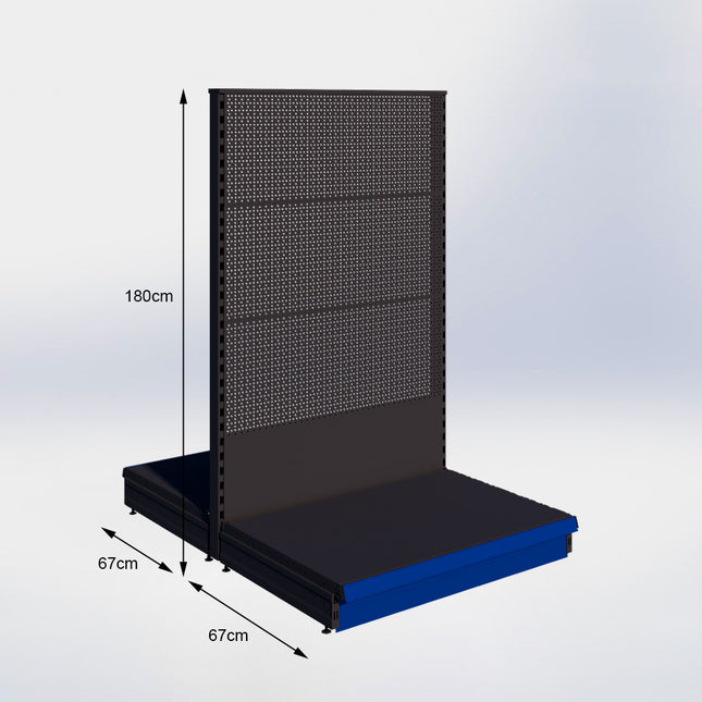 Middenstelling Perforatie Zwart h180/67