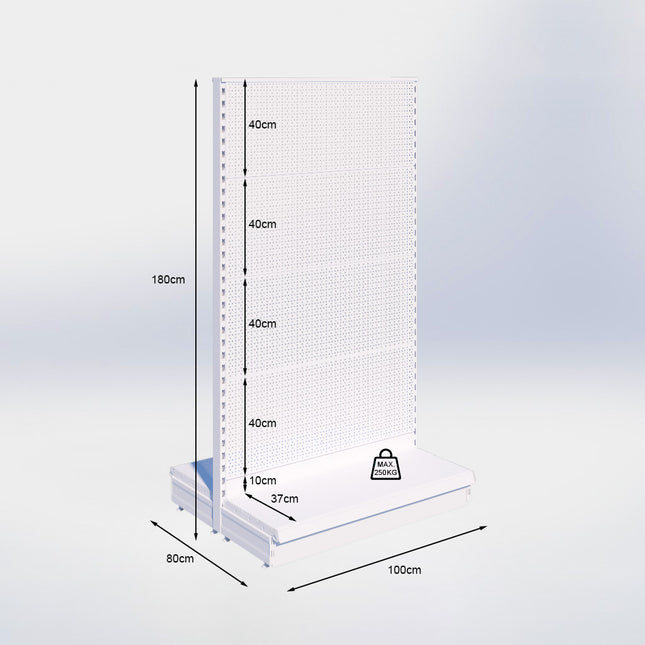 Middenstelling Perforatie Antraciet h180/37