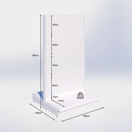 Middenstelling Perforatie Zwart h180/47