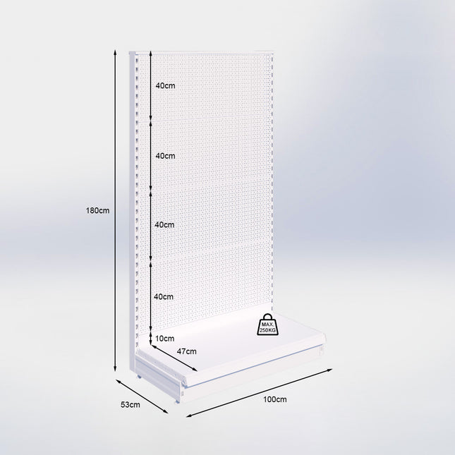 Kopstelling Perforatie Zwart h180/47