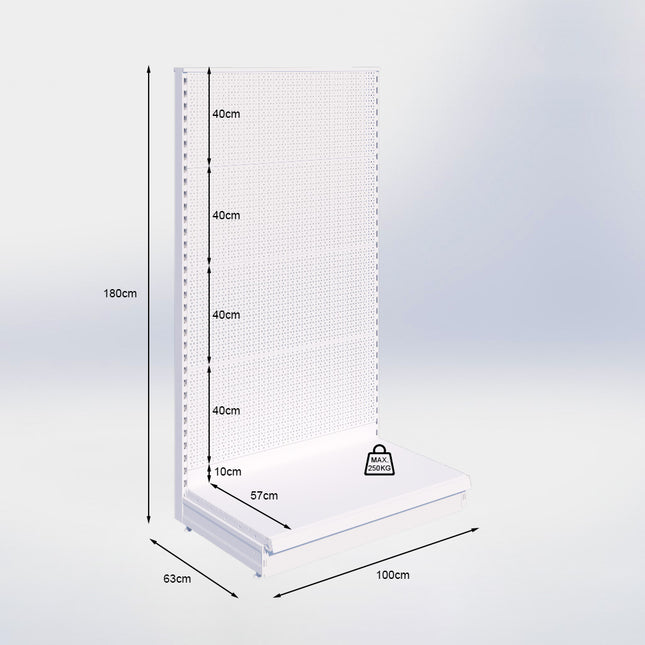 Kopstelling Perforatie Grijs h180/57