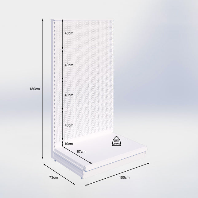 Kopstelling Perforatie Zwart h180/67