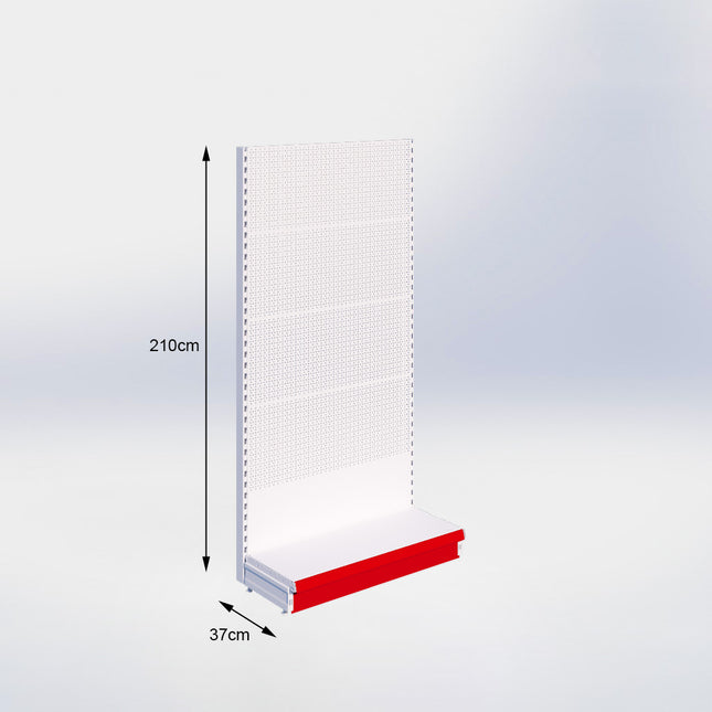 Wandstelling Perforatie Wit h:210/37