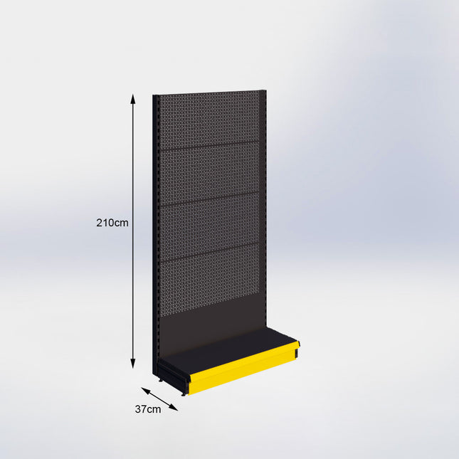 Wandregal Perforation Schwarz h:210/37