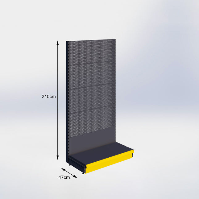 Wandregal Perforation Anthrazit h:210/47