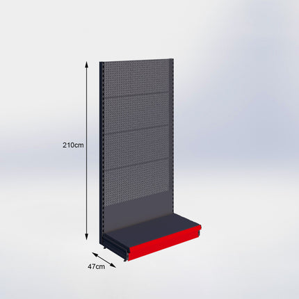 Wandstelling Perforatie Antraciet h:210/47