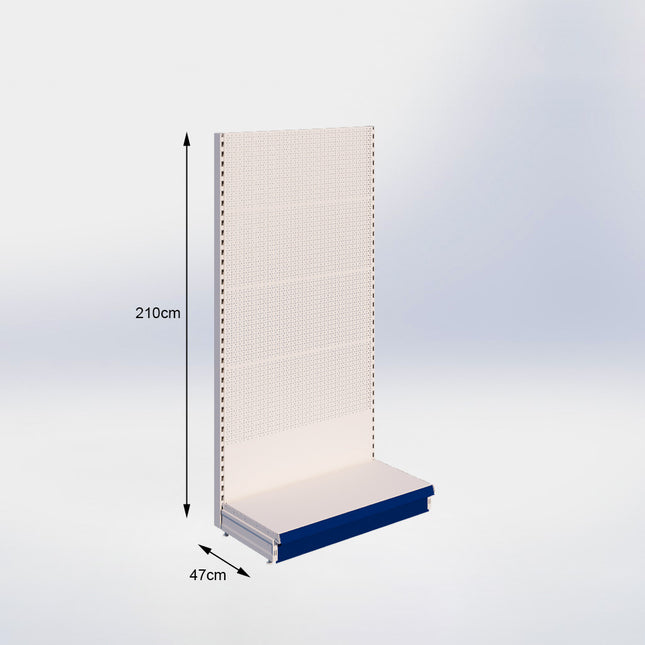 Wandstelling Perforatie Crème Wit h:210/47