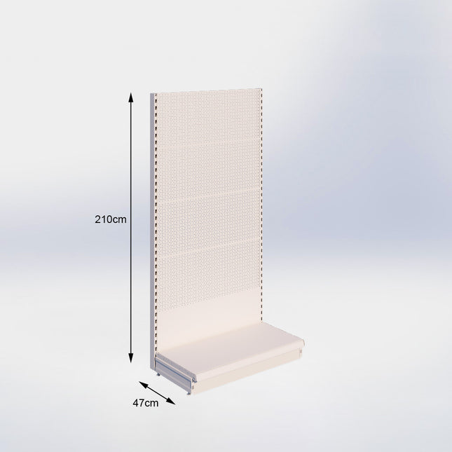 Wall Shelving Perforation Cream White h:210/47