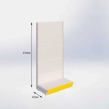 Wandstelling Perforatie Crème Wit h:210/47