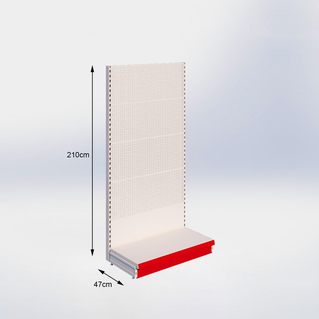 Wandstelling Perforatie Crème Wit h:210/47