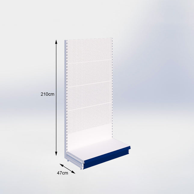 Wandstelling Perforatie Wit h:210/47