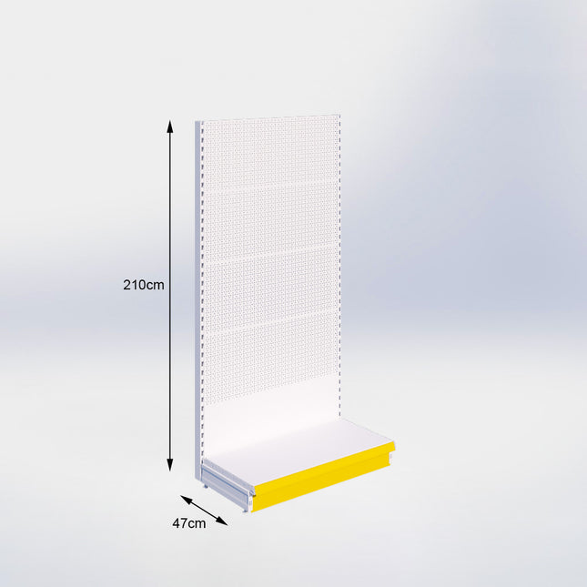 Wandstelling Perforatie Wit h:210/47